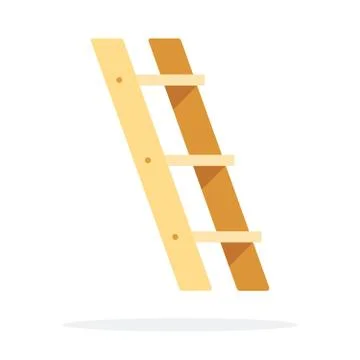 Ladder side view vector flat isolated Stock Illustration