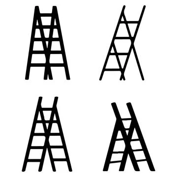 Ladder Silhouette Vector Image Stock Illustration