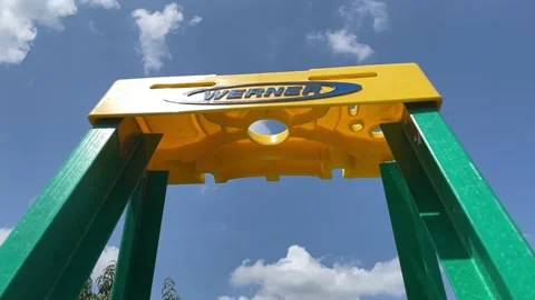 Ladder into sky Stock Footage 156926570