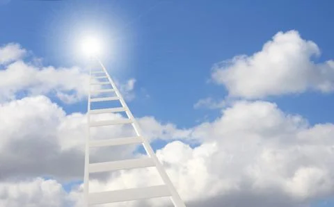 Ladder in the sky Stock Illustration