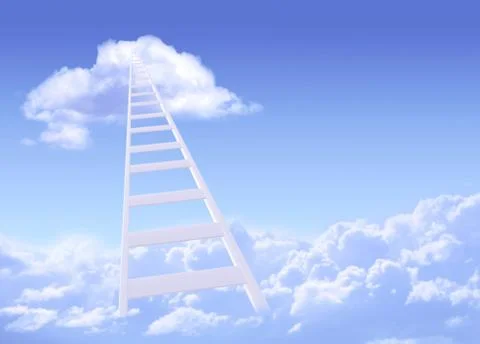 Ladder to sky Stock Illustration