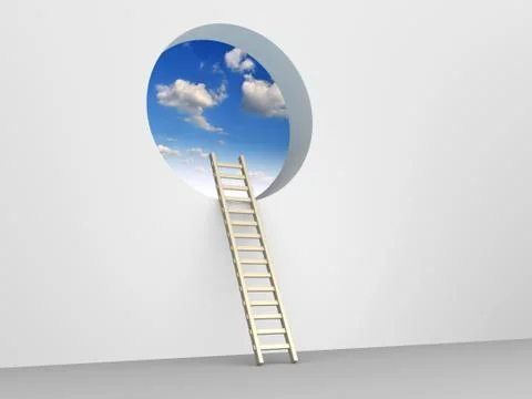 The ladder to sky Stock Illustration