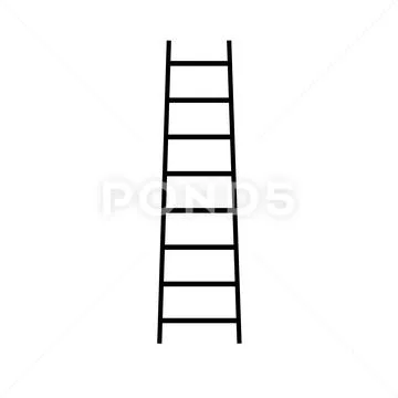 Ladder with step construction staircase vector illustration.: Royalty ...