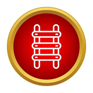 Ladder steps icon portraying progress and achieving goals Illustrazione stock