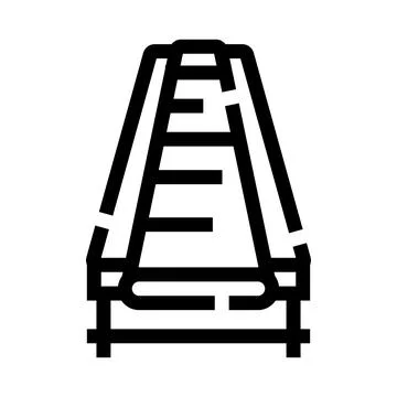 Ladder steps reaching upward line icon vector Stock Illustration