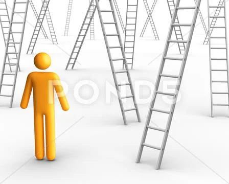 Ladder of success Stock Illustration