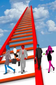 Ladder of Success. Illustrazione stock