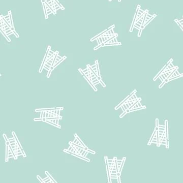 Ladder tool line icon vector isolated illustration Illustrazione stock
