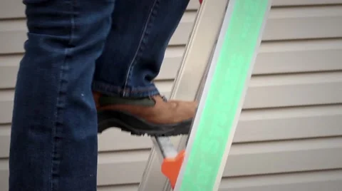 Up ladder trip Stock Footage 40340642