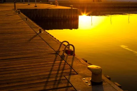 Ladder in the water Stock Photos