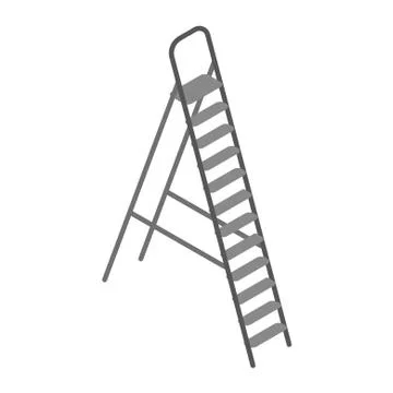 Ladder on white background. Vector illustration in trendy flat style. ESP 10. Stock Illustration