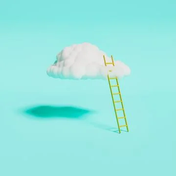 Ladder to the white cloud Stock-Illustration