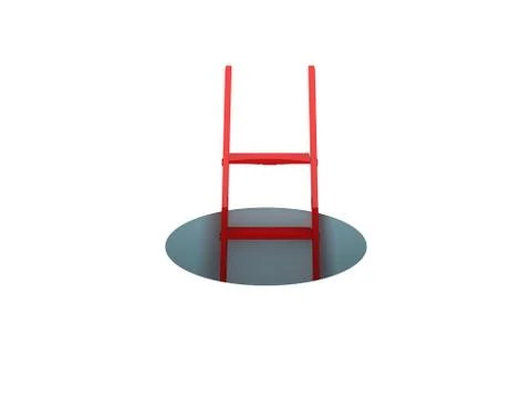 Ladder on white Stock Illustration