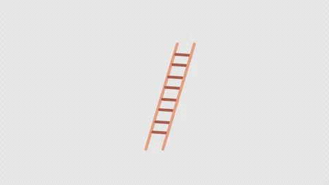 Ladders concept animation transparent background with alpha channel Stock Footage 270144172