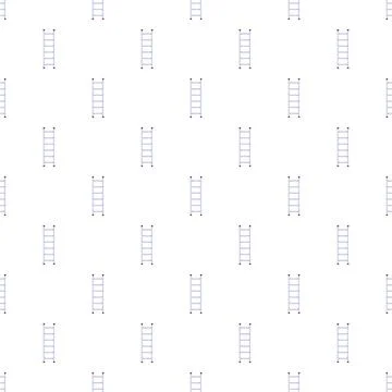 Ladders forming a repetitive seamless pattern on white background Stock Illustration