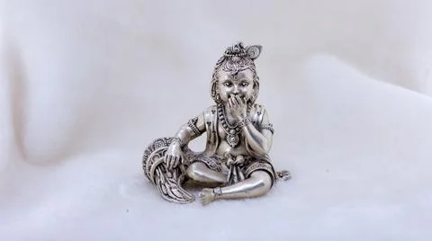 Laddoo Gopal Krishna Solid Idol. Thakur Ji Kanha ji or Krishna ji. Foto stock