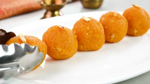 Laddu Sweet Dish Stock Footage 287828078