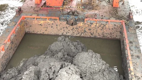 A laden barge being pulled on the River Thames, London. Video stock 80455876