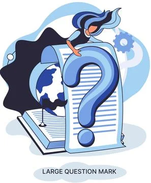 Ladge question mark. Problem and solution concept metaphor. Ask questions. FAQ Stock Illustration