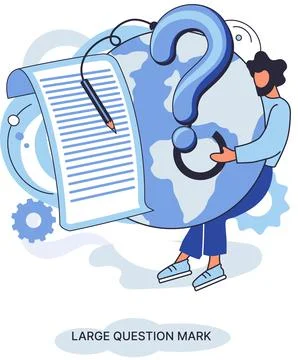 Ladge question mark. Problem and solution concept metaphor. Ask questions. FAQ イラスト素材