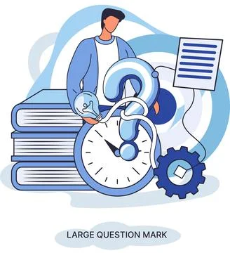 Ladge question mark. Problem and solution concept metaphor. Ask questions. FAQ イラスト素材