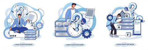 Ladge question mark. Problem and solution concept metaphor. Ask ...