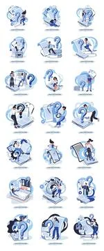 Ladge question mark. Problem and solution concept metaphor. Ask questions. FAQ Stock Illustration