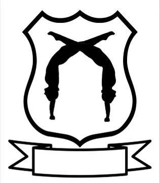 Ladies board diver shield Stock Illustration