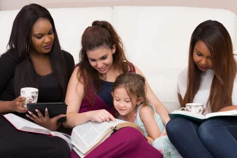 Ladies Devotional Bible Study Stock Photos