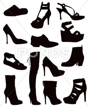 Ladies footwear Stock Illustration