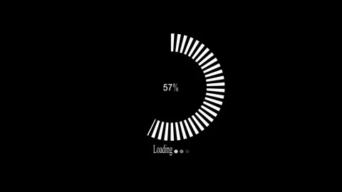 Lading progress indicator showing percent and the word loading animation Stock Footage 336909804