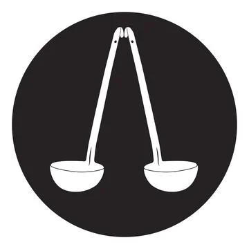 Ladle icon design Stock Illustration