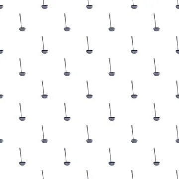Ladle kitchen tool seamless pattern cooking backdrop イラスト素材