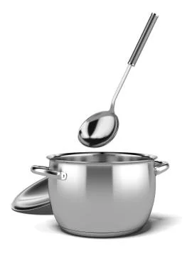 Ladle with a pan Иллюстрация