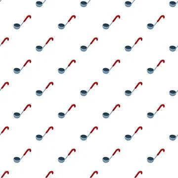 Ladle pattern creating seamless kitchen utensil background 스톡 일러스트