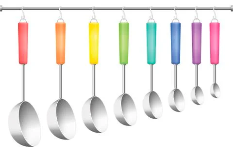 Ladle Rack Different Sizes Illustrazione stock