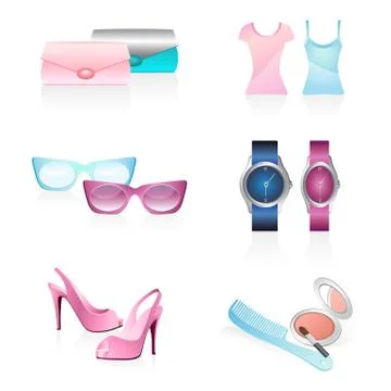 Lady accessories Stock Illustration