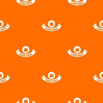 Lady bags pattern vector orange 스톡 일러스트