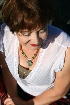 Lady on the beach Stock Photos