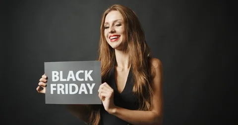 Lady with Black Friday Poster Видео 119084604