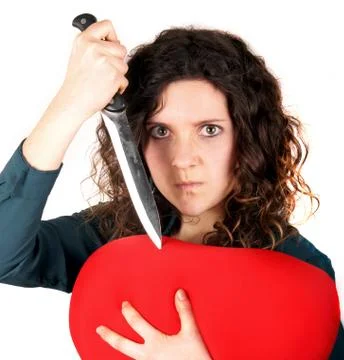 Lady broken heart Stock-Fotos