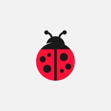 Lady Bug Icon Illustration Stock Illustration
