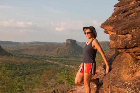 Lady at Chapada da Mesas Stock Photos