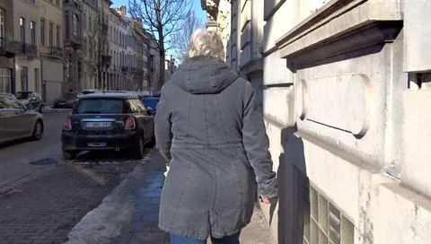Lady in coat 스톡 사진