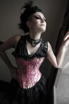 Lady in corset Stock Photos