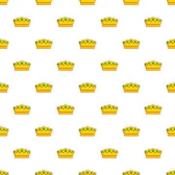 Lady crown pattern seamless Illustrazione stock