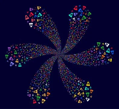 Lady Cycle Flower Shape 库存插图