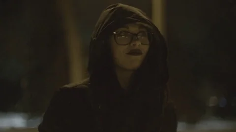 Lady In The Dark Stock Footage 83603877