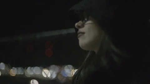 Lady In The Dark Stock Footage 83603879