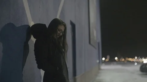 Lady In The Dark Stock Footage 83603890